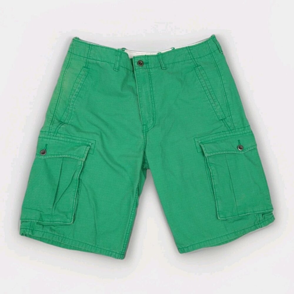 Levis‎ Shorts Mens 33 Green Cargo Pocket Rip Stop Hiking Outdoor Backpacking